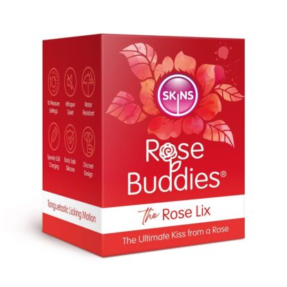 Skins Rose Buddies The Rose Flix Clitoral Massager Red - Image 3