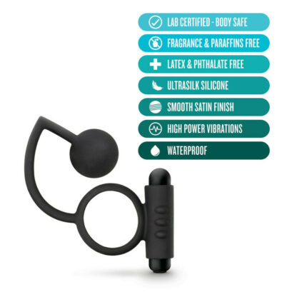 Anal Adventures Platinum Ball With Vibrating Cock Ring - Image 3