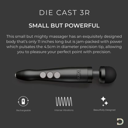 Doxy Die Cast 3 Rechargeable Wand Matte Black - Image 3