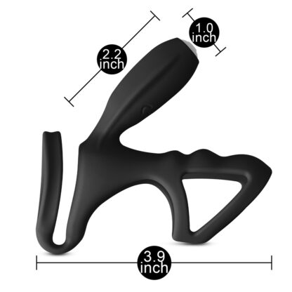 Cockring and Clit Vibrator Black - Image 2