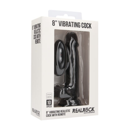 RealRock 8 Inch Vibrating Realistic Cock With Scrotum - Image 4