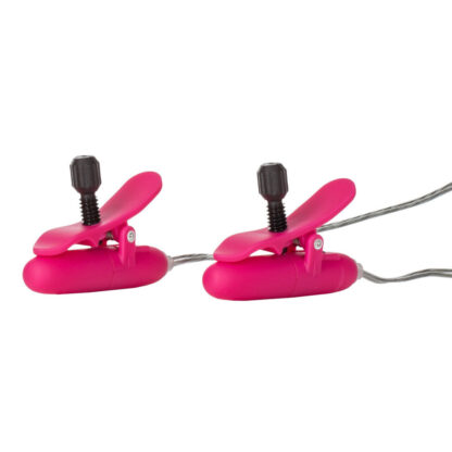 Heated Vibrating Nipple Teasers Pink - Image 2