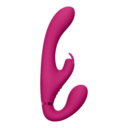 Vive Suki Triple Action Strapless Strap On Vibrator Pink - Image 4